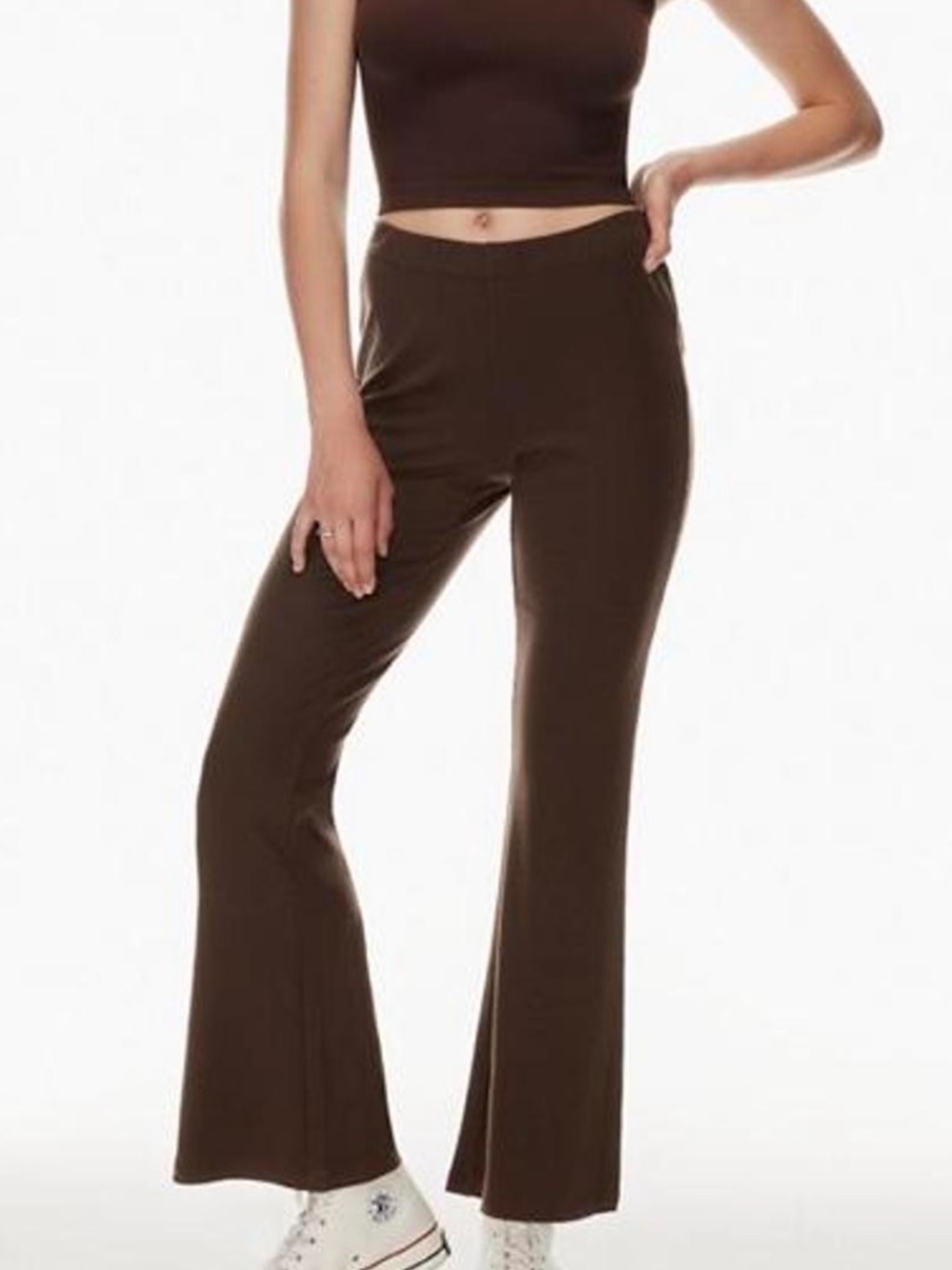 Aritzia Sunday Best Flare Pants Brown